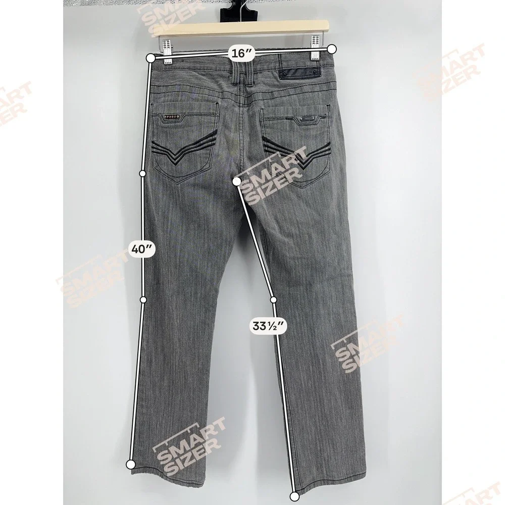 G By Guess‎ Jeans Mens 32 Gray Calm Low Straight Studded Pockets Stretch Denim